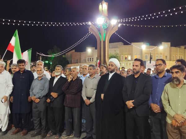 تجمع حماسی مردم بم در حمایت از اقتدار نیروهای مسلح جمهوری اسلامی 