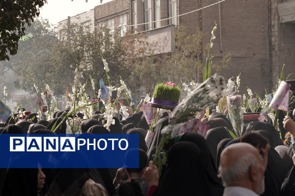 جلوه هایی از کاروان نمادین ورود کریمه اهل بیت به قم