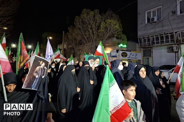 گردهمایی پرشور مردم وفادار و انقلابی چهاردانگه در دفاع از میهن و آرمان های انقلاب