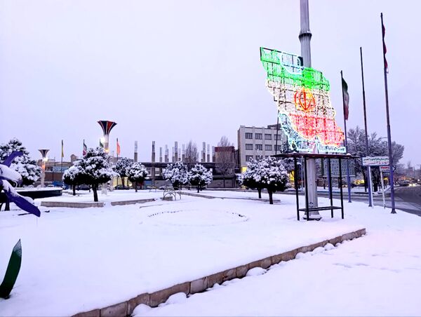 لباس زیبای برفی بر تَن اهر