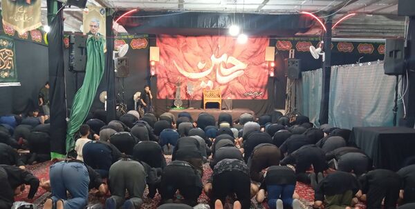 مراسم عزاداری ظهر تاسوعای حسینی در هیئت الزهرای نیشابور 