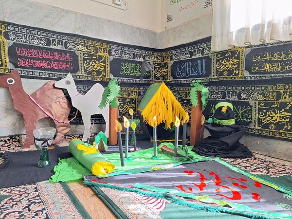 نوآموزان قرآنی دارالقرآن امام علی(ع) در سوگ شهادت حضرت رقیه 