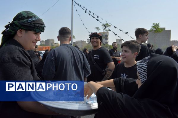 پیاده روی دلدادگان اربعین حسینی ع در اسلامشهر به سوی امامزاده اسماعیل