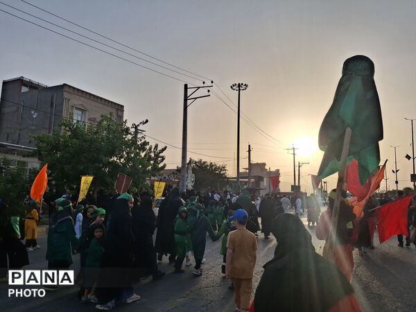 حرکت نمادین کاروان اسرای کربلا در شهر آوه