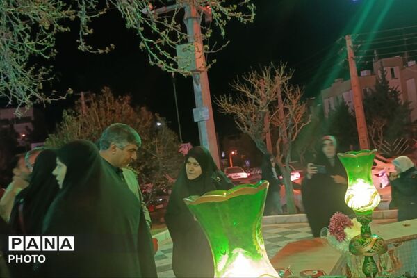 مراسم چهلمین روز شهادت دانش آموزان مدرسه شجره طیبه میناب در پردیس