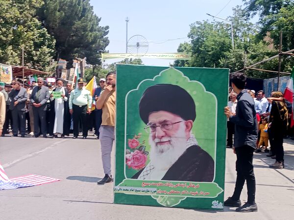  حضور بی نظیر مردن نیشابور در راهپیمایی بر علیه حمله رژیم صهیونسیتی