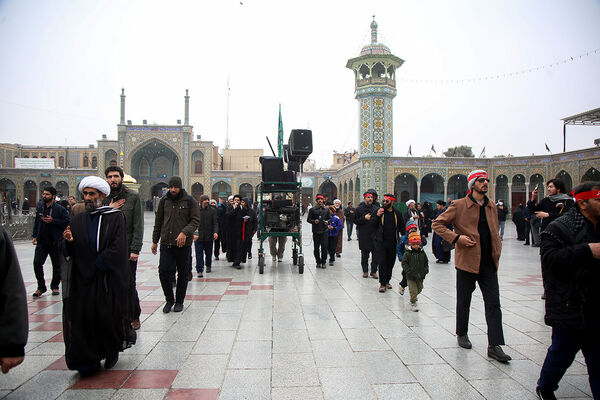 مراسم عزاداری سالروز شهادت امام هادی(ع) در حرم حضرت معصومه(س)
