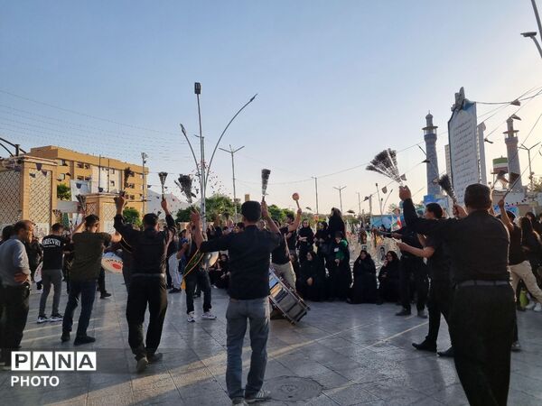 تجلی شور حسینی در گلستان شهدا؛ اجتماع کاروان‌های عزاداری تاسوعا