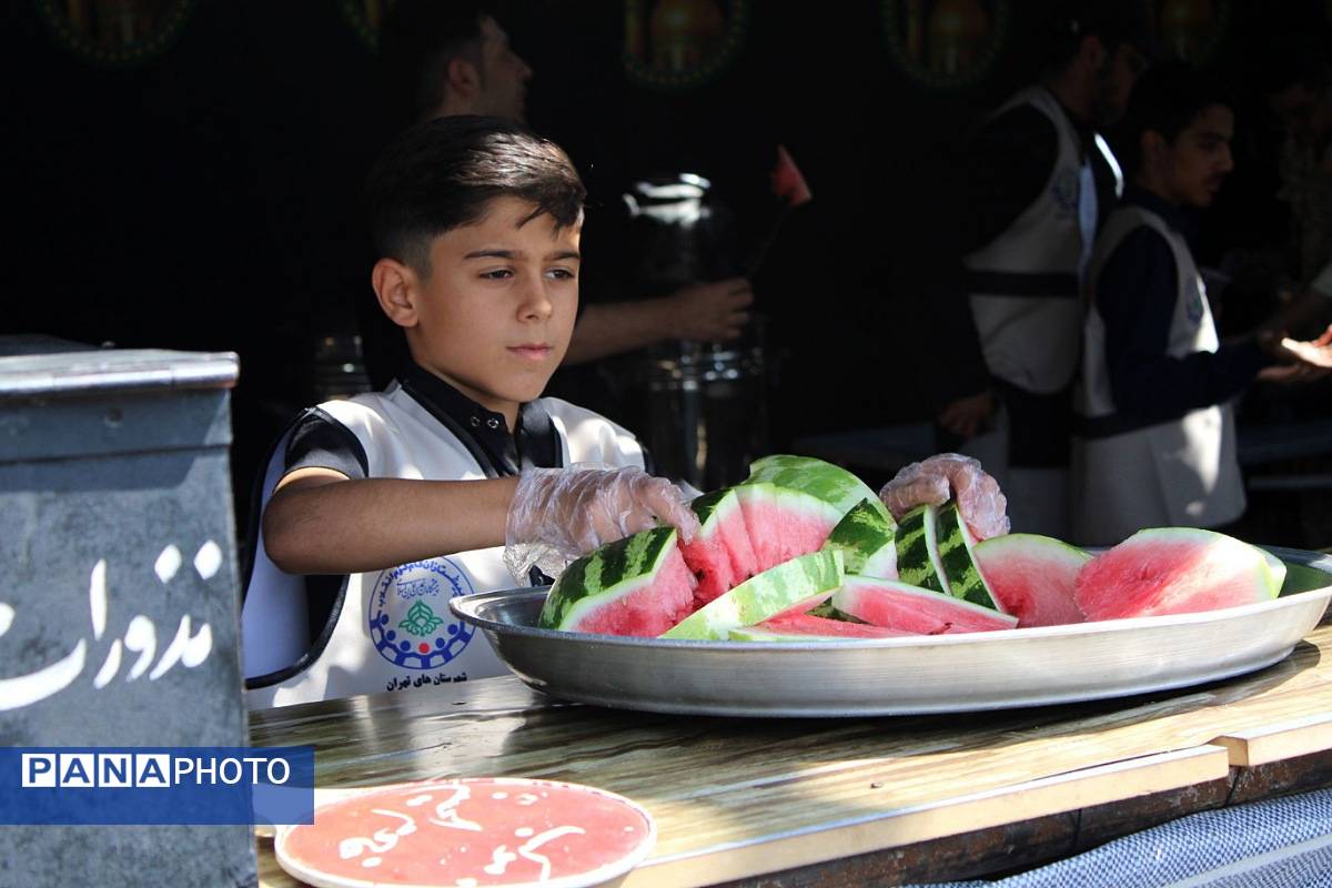 دانش‌آموزان پیشتاز رباط کریم، خادمان کوچک اربعین حسینی