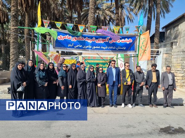 برپایی موکب  توسط هیات دانش‌آموزی و پیشتازان آموزشگاه شهید منصور عامری 