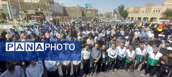 گرامیداشت شهادت سید‌حسن‌نصرالله در شهرستان بم 