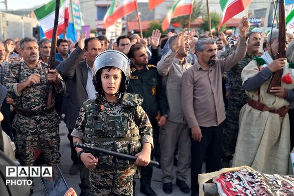 نمایش عظیم اقتدار جان‌فدایان ایران امام رضایی در باشت