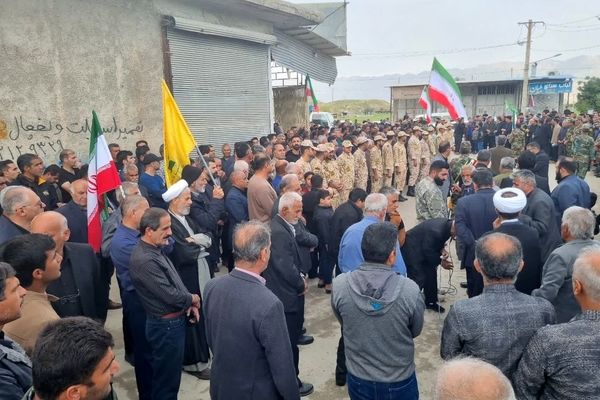 مراسم تشییع پیکر شهید اقتدار در روستای بلیان