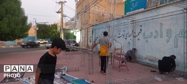 برپایی موکب سازمان دانش‌آموزی هرمزگان برای جاماندگان اربعین