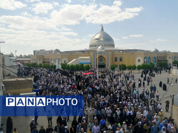 راهپیمایی نمازگزاران جمعه قم در حمایت از عملیات وعده صادق و طرح نور
