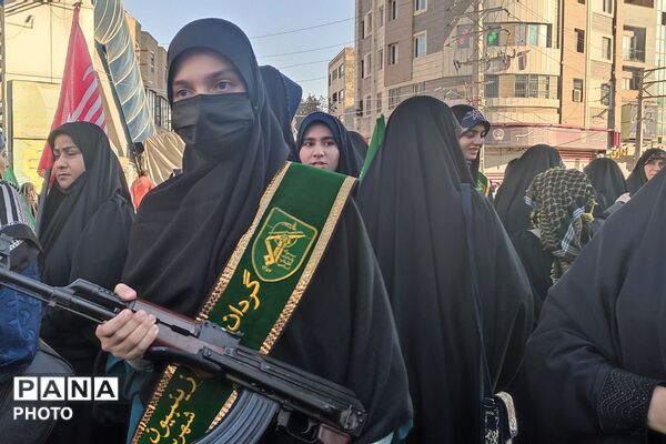 رزمایش ۵۰۰۰هزارنفری جانفدای ایران با نیابت از آقای شهید،با حضور فرهنگیان شهرستان قدس