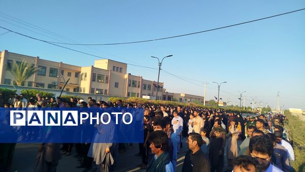 تشییع شهدای گمنام در بخش چاه‌دادخدا