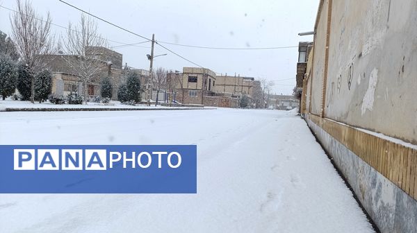 بارش نعمت الهی برف در شهرستان زیبای نیشابور 