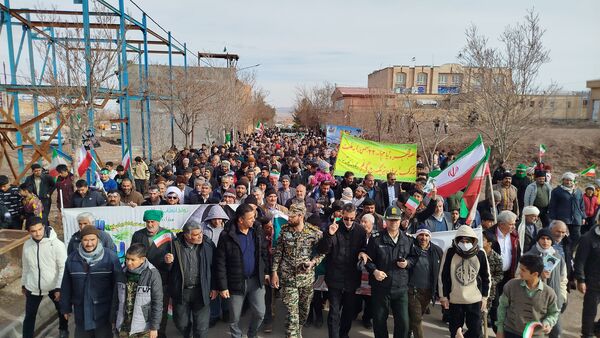 راهپیمایی پرشور ۲۲ بهمن در جلگه رخ 
