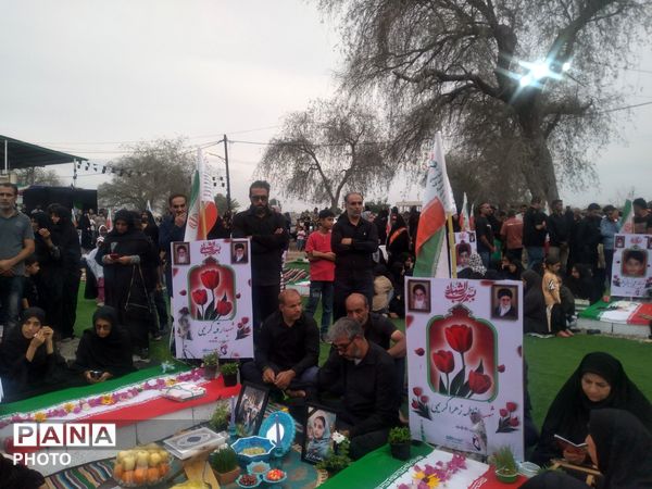  یاد فرشتگان آسمانی در گلزار شهدای دبستان شجره طیبه