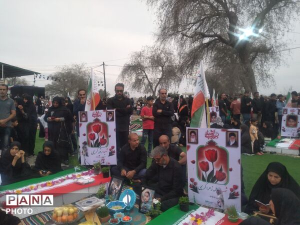  یاد فرشتگان آسمانی در گلزار شهدای دبستان شجره طیبه