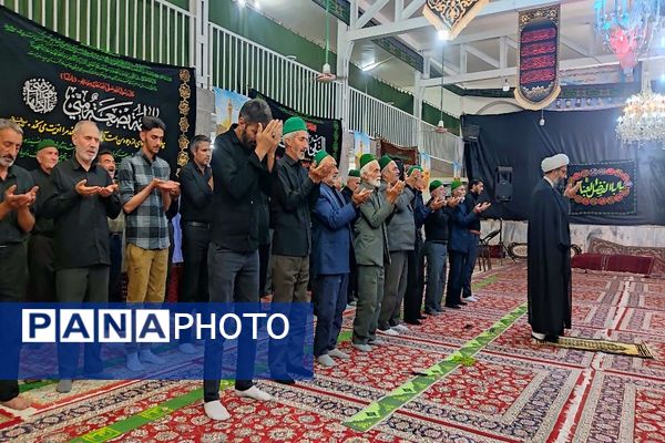 مراسم عزاداری شب تاسوعای حسینی در مسجد جامع شهر بار