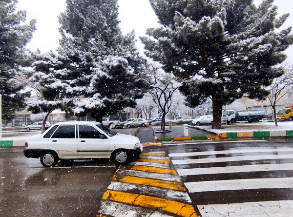 بارش برف و سفید پوش شدن شهر زیبای مشهد