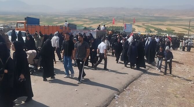 مراسم باشکوه جاماندگان اربعین عاشقان حسینی در الشتر