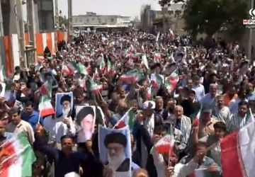 راهپیمایی و تجمع مردم برازجان به جنایات اسرائیل