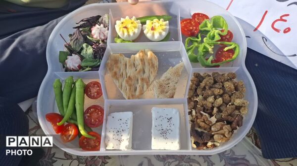 اردوی حیاطی با هدف ترویج فرهنگ تغذیه سالم در دبستان نیایش