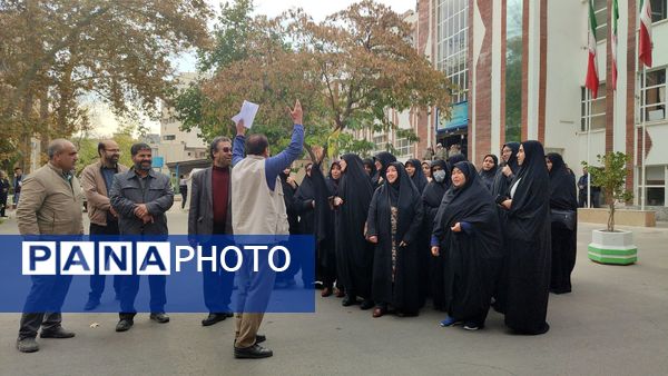 رزمایش گردان‌های بسیج فرهنگیان سپاه امام رضا (ع) در اداره‌کل آموزش و پرورش خراسان رضوی