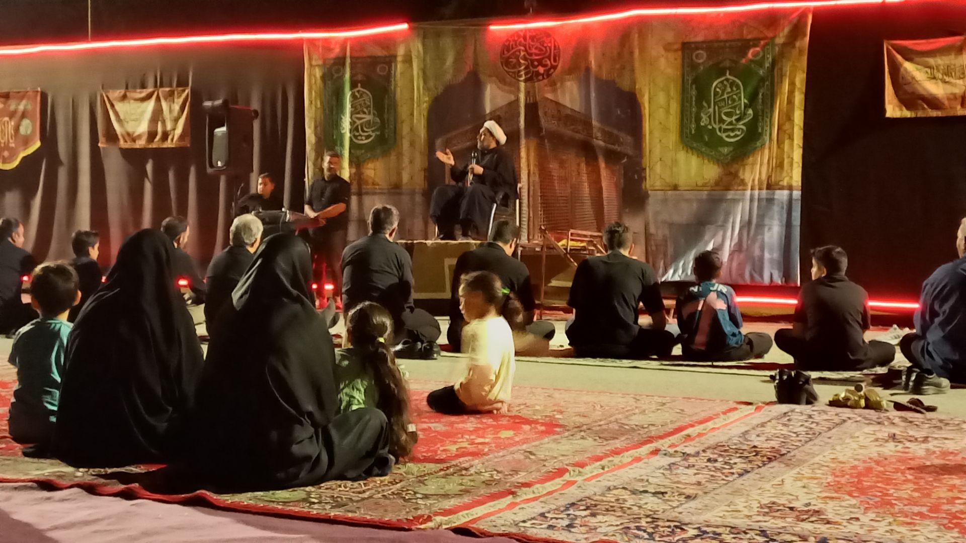 مراسم عزاداری شهادت امام زین‌العابدین (ع) در پارک باهنر شهر الشتر