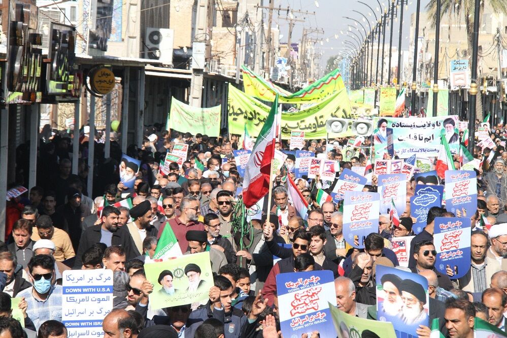 طنین شعار استقلال، آزادی، جمهوری اسلامی در شهرهای مختلف خوزستان