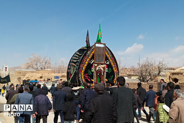 نخل‌برداری بنادکوک‌دیزه در سوگ امام علی (ع)