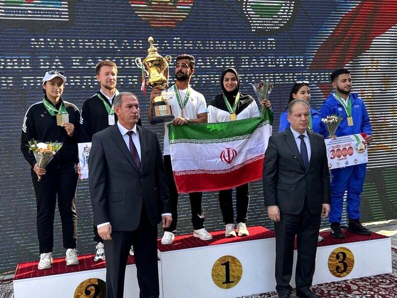 تیراندازی با کمان جام ریاست جمهوری تاجیکستان؛ مبینا فلاح طلایی شد