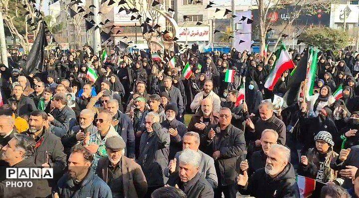 دوازدهمین راهپیمایی شهرستان فردیس به خونخواهی رهبر شهید و بیعت با رهبر جدید  