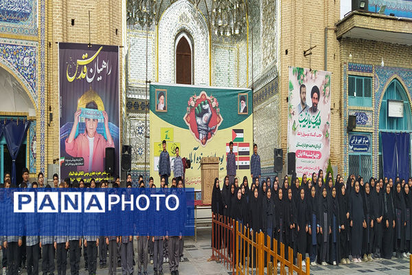 راهپیمایی استکبارستیزی شهرستان پیشوا در روز دانش‌آموز