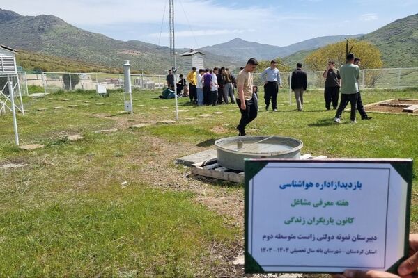 بازدید علمی دانش‌آموزان دبیرستان زانست بانه از اداره هواشناسی