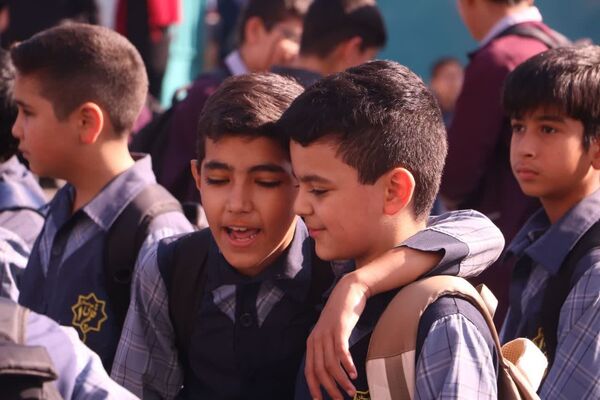 صبحگاه دانش‌آموزی در دبستان قلمچی گرگان