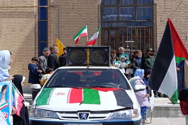 حضور پرشور مردم شهر تیتکانلو در راهپیمایی روز قدس 