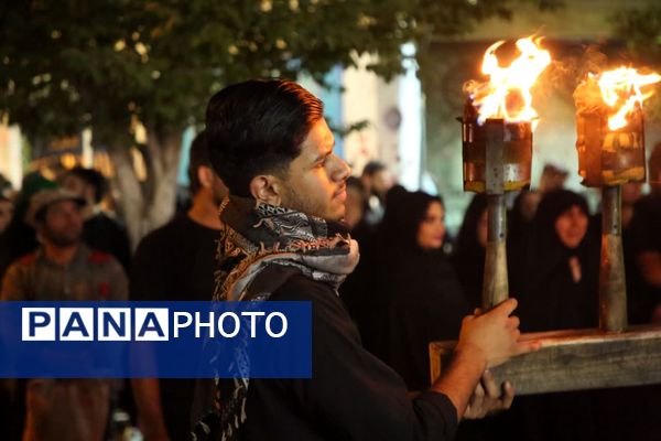 آیین «مشعل گردانی» نجفی‌های مقیم قم