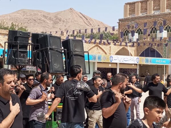 اقامه عزا و نوحه خوانی در صحن آستان مقدس حضرت سلطانعلی(ع) 