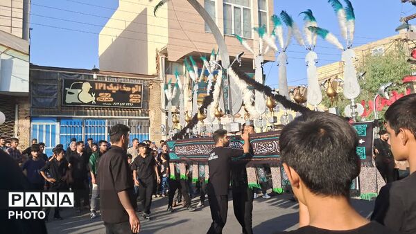 نخل برداری و علم گردانی در روز عاشورا - یزد