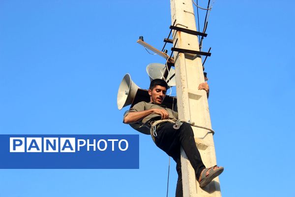 آماده‌‌‌سازی هیات مکتب‌‌‌الزهرا برای عزاداری محرم حسینی در حاجی‌‌‌آباد