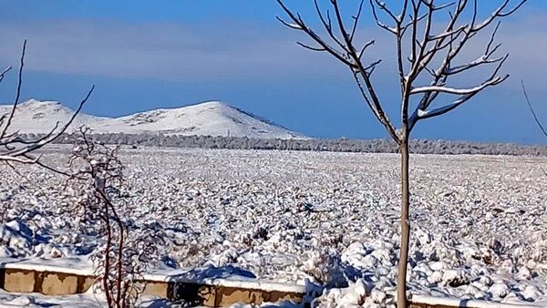 سفیدپوش شدن روستاهای یزد به روایت تصویر