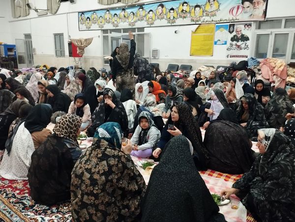 مراسم اعتکاف در مسجد روستای مهدی آباد خلیل آباد