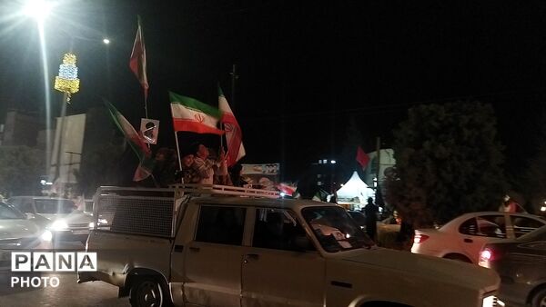 شبی پرنور در بلوار فضل نیشابور 