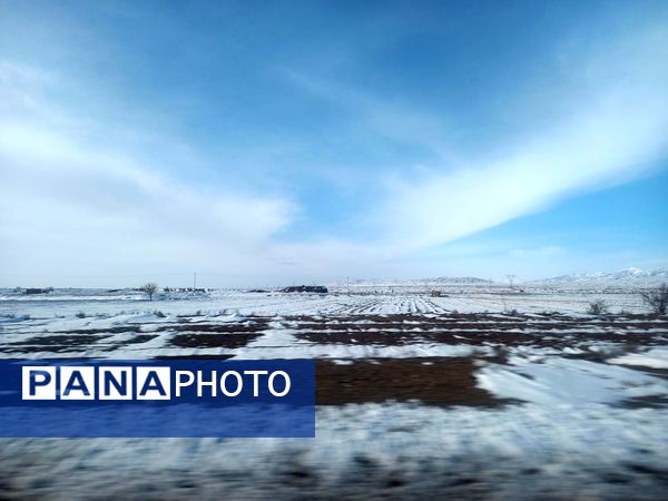 بارش برف زمستانی در روستا بتو 