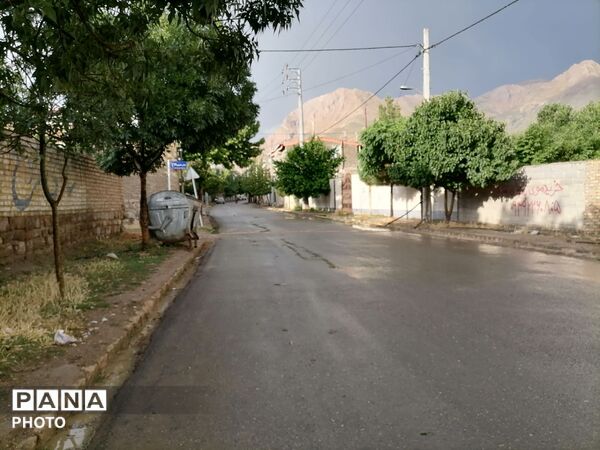 بارش شدید باران در اواخر خرداد ماه در شهر بار 