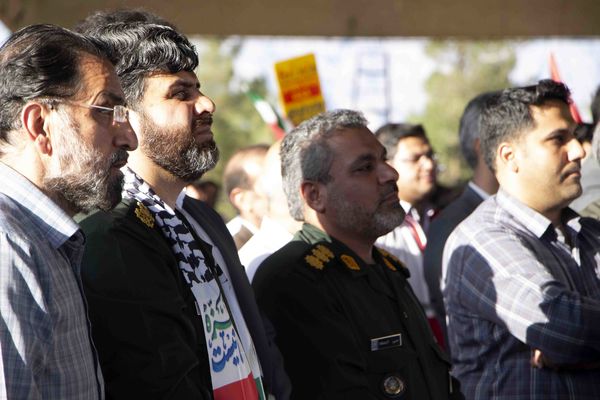 تجمع مردم یزد در پی عملیات «وعده صادق»